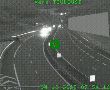 <h2>Caméra routière sur l'autoroute A20 à Noailles, en périphérie de Brive-la-Gaillarde. Vue orientée vers Toulouse</h2>
