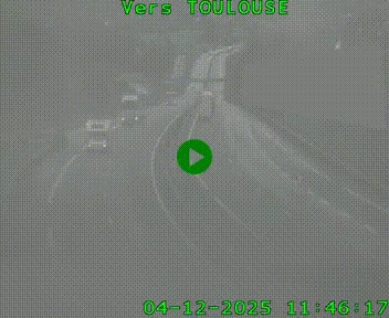 <h2>Caméra routière sur l'autoroute A20 à Noailles, en périphérie de Brive-la-Gaillarde. Vue orientée vers Toulouse</h2>