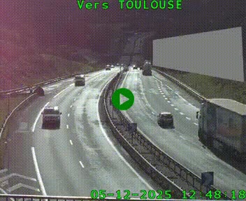<h2>Caméra routière sur l'autoroute A20 à Noailles, en périphérie de Brive-la-Gaillarde. Vue orientée vers Toulouse</h2>