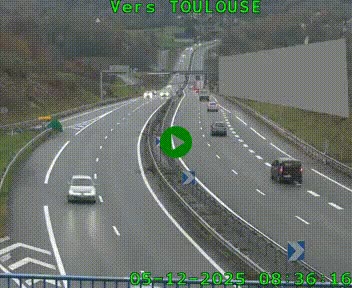 <h2>Caméra routière sur l'autoroute A20 à Noailles, en périphérie de Brive-la-Gaillarde. Vue orientée vers Toulouse</h2>