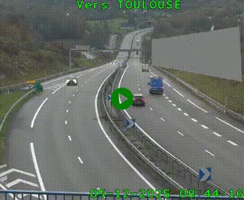 <h2>Caméra routière sur l'autoroute A20 à Noailles, en périphérie de Brive-la-Gaillarde. Vue orientée vers Toulouse</h2>