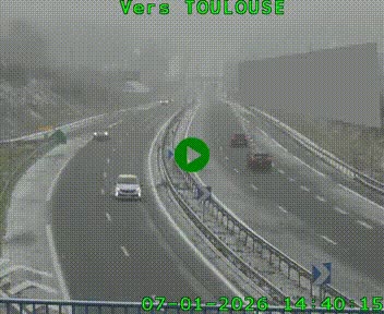 <h2>Caméra routière sur l'autoroute A20 à Noailles, en périphérie de Brive-la-Gaillarde. Vue orientée vers Toulouse</h2>
