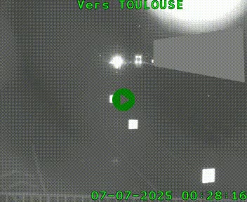 Caméra routière sur l'autoroute A20 à Noailles, en périphérie de Brive-la-Gaillarde. Vue orientée vers Toulouse