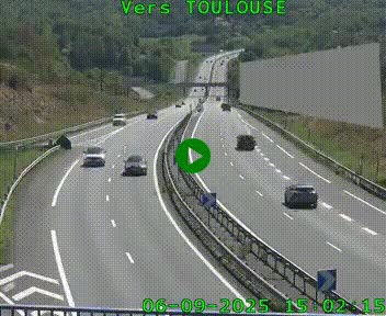 <h2>Caméra routière sur l'autoroute A20 à Noailles, en périphérie de Brive-la-Gaillarde. Vue orientée vers Toulouse</h2>