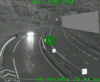 <h2>Caméra routière sur l'autoroute A20 à Noailles, en périphérie de Brive-la-Gaillarde. Vue orientée vers Toulouse</h2>