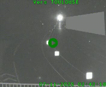 Caméra routière sur l'autoroute A20 à Noailles, en périphérie de Brive-la-Gaillarde. Vue orientée vers Toulouse