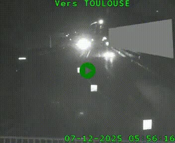 <h2>Caméra routière sur l'autoroute A20 à Noailles, en périphérie de Brive-la-Gaillarde. Vue orientée vers Toulouse</h2>