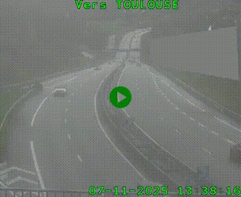 <h2>Caméra routière sur l'autoroute A20 à Noailles, en périphérie de Brive-la-Gaillarde. Vue orientée vers Toulouse</h2>