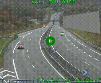 <h2>Caméra routière sur l'autoroute A20 à Noailles, en périphérie de Brive-la-Gaillarde. Vue orientée vers Toulouse</h2>