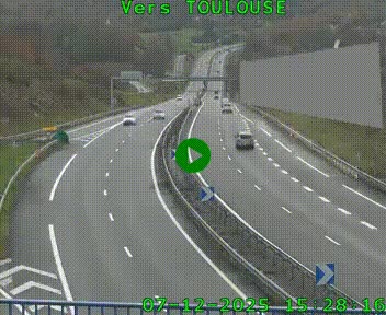 <h2>Caméra routière sur l'autoroute A20 à Noailles, en périphérie de Brive-la-Gaillarde. Vue orientée vers Toulouse</h2>