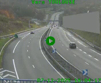 <h2>Caméra routière sur l'autoroute A20 à Noailles, en périphérie de Brive-la-Gaillarde. Vue orientée vers Toulouse</h2>