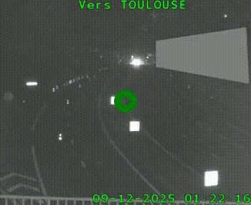 <h2>Caméra routière sur l'autoroute A20 à Noailles, en périphérie de Brive-la-Gaillarde. Vue orientée vers Toulouse</h2>