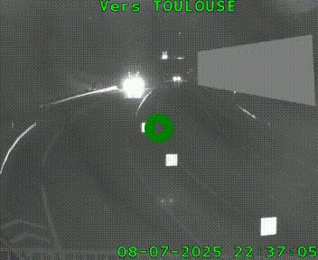Caméra routière sur l'autoroute A20 à Noailles, en périphérie de Brive-la-Gaillarde. Vue orientée vers Toulouse