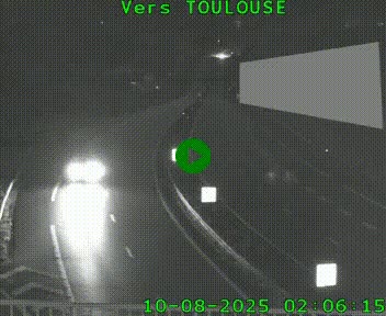 <h2>Caméra routière sur l'autoroute A20 à Noailles, en périphérie de Brive-la-Gaillarde. Vue orientée vers Toulouse</h2>