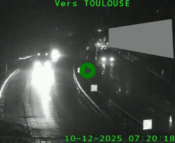 <h2>Caméra routière sur l'autoroute A20 à Noailles, en périphérie de Brive-la-Gaillarde. Vue orientée vers Toulouse</h2>