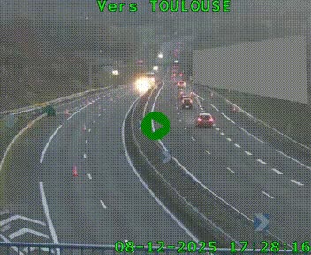 <h2>Caméra routière sur l'autoroute A20 à Noailles, en périphérie de Brive-la-Gaillarde. Vue orientée vers Toulouse</h2>