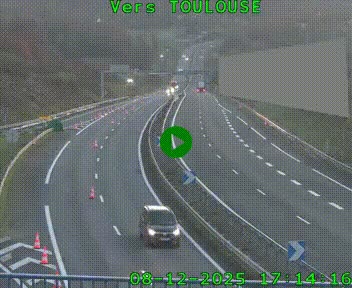 <h2>Caméra routière sur l'autoroute A20 à Noailles, en périphérie de Brive-la-Gaillarde. Vue orientée vers Toulouse</h2>
