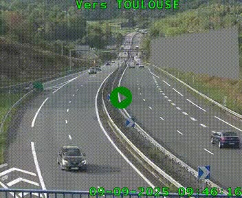 <h2>Caméra routière sur l'autoroute A20 à Noailles, en périphérie de Brive-la-Gaillarde. Vue orientée vers Toulouse</h2>