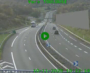 <h2>Caméra routière sur l'autoroute A20 à Noailles, en périphérie de Brive-la-Gaillarde. Vue orientée vers Toulouse</h2>