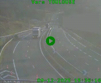 <h2>Caméra routière sur l'autoroute A20 à Noailles, en périphérie de Brive-la-Gaillarde. Vue orientée vers Toulouse</h2>