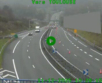 <h2>Caméra routière sur l'autoroute A20 à Noailles, en périphérie de Brive-la-Gaillarde. Vue orientée vers Toulouse</h2>