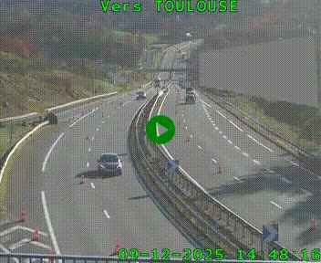 <h2>Caméra routière sur l'autoroute A20 à Noailles, en périphérie de Brive-la-Gaillarde. Vue orientée vers Toulouse</h2>