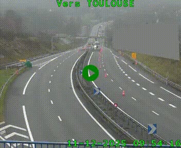 <h2>Caméra routière sur l'autoroute A20 à Noailles, en périphérie de Brive-la-Gaillarde. Vue orientée vers Toulouse</h2>