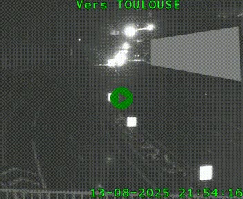 <h2>Caméra routière sur l'autoroute A20 à Noailles, en périphérie de Brive-la-Gaillarde. Vue orientée vers Toulouse</h2>