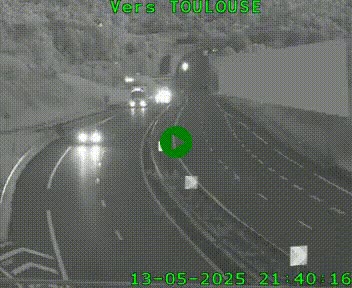 <h2>Caméra routière sur l'autoroute A20 à Noailles, en périphérie de Brive-la-Gaillarde. Vue orientée vers Toulouse</h2>