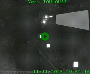 <h2>Caméra routière sur l'autoroute A20 à Noailles, en périphérie de Brive-la-Gaillarde. Vue orientée vers Toulouse</h2>