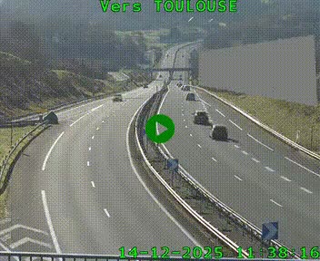 <h2>Caméra routière sur l'autoroute A20 à Noailles, en périphérie de Brive-la-Gaillarde. Vue orientée vers Toulouse</h2>