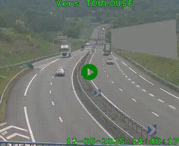 <h2>Caméra routière sur l'autoroute A20 à Noailles, en périphérie de Brive-la-Gaillarde. Vue orientée vers Toulouse</h2>