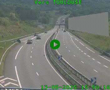 <h2>Caméra routière sur l'autoroute A20 à Noailles, en périphérie de Brive-la-Gaillarde. Vue orientée vers Toulouse</h2>
