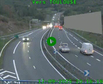 <h2>Caméra routière sur l'autoroute A20 à Noailles, en périphérie de Brive-la-Gaillarde. Vue orientée vers Toulouse</h2>
