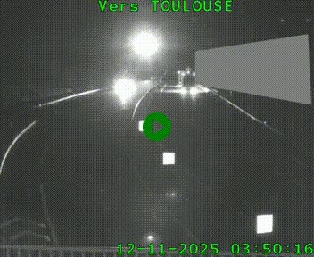 <h2>Caméra routière sur l'autoroute A20 à Noailles, en périphérie de Brive-la-Gaillarde. Vue orientée vers Toulouse</h2>