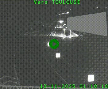 <h2>Caméra routière sur l'autoroute A20 à Noailles, en périphérie de Brive-la-Gaillarde. Vue orientée vers Toulouse</h2>