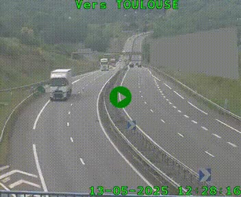 <h2>Caméra routière sur l'autoroute A20 à Noailles, en périphérie de Brive-la-Gaillarde. Vue orientée vers Toulouse</h2>