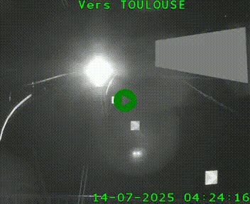 <h2>Caméra routière sur l'autoroute A20 à Noailles, en périphérie de Brive-la-Gaillarde. Vue orientée vers Toulouse</h2>