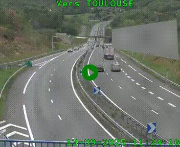 <h2>Caméra routière sur l'autoroute A20 à Noailles, en périphérie de Brive-la-Gaillarde. Vue orientée vers Toulouse</h2>