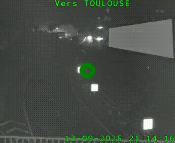 <h2>Caméra routière sur l'autoroute A20 à Noailles, en périphérie de Brive-la-Gaillarde. Vue orientée vers Toulouse</h2>