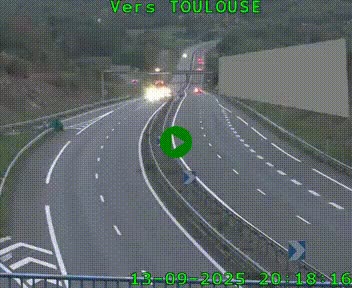 <h2>Caméra routière sur l'autoroute A20 à Noailles, en périphérie de Brive-la-Gaillarde. Vue orientée vers Toulouse</h2>