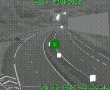 <h2>Caméra routière sur l'autoroute A20 à Noailles, en périphérie de Brive-la-Gaillarde. Vue orientée vers Toulouse</h2>
