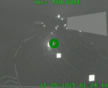 <h2>Caméra routière sur l'autoroute A20 à Noailles, en périphérie de Brive-la-Gaillarde. Vue orientée vers Toulouse</h2>