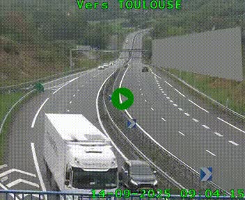 <h2>Caméra routière sur l'autoroute A20 à Noailles, en périphérie de Brive-la-Gaillarde. Vue orientée vers Toulouse</h2>