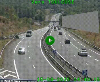 <h2>Caméra routière sur l'autoroute A20 à Noailles, en périphérie de Brive-la-Gaillarde. Vue orientée vers Toulouse</h2>