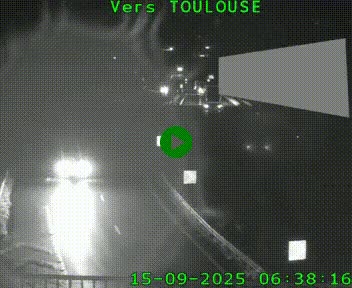 <h2>Caméra routière sur l'autoroute A20 à Noailles, en périphérie de Brive-la-Gaillarde. Vue orientée vers Toulouse</h2>