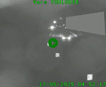 <h2>Caméra routière sur l'autoroute A20 à Noailles, en périphérie de Brive-la-Gaillarde. Vue orientée vers Toulouse</h2>