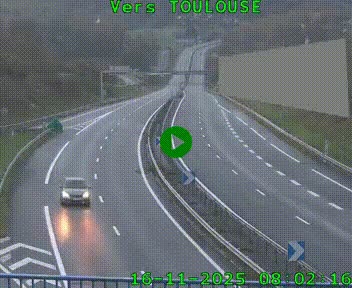 Caméra routière sur l'autoroute A20 à Noailles, en périphérie de Brive-la-Gaillarde. Vue orientée vers Toulouse
