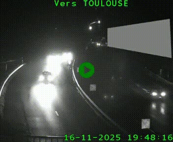 Caméra routière sur l'autoroute A20 à Noailles, en périphérie de Brive-la-Gaillarde. Vue orientée vers Toulouse