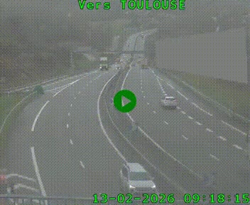 Caméra routière sur l'autoroute A20 à Noailles, en périphérie de Brive-la-Gaillarde. Vue orientée vers Toulouse